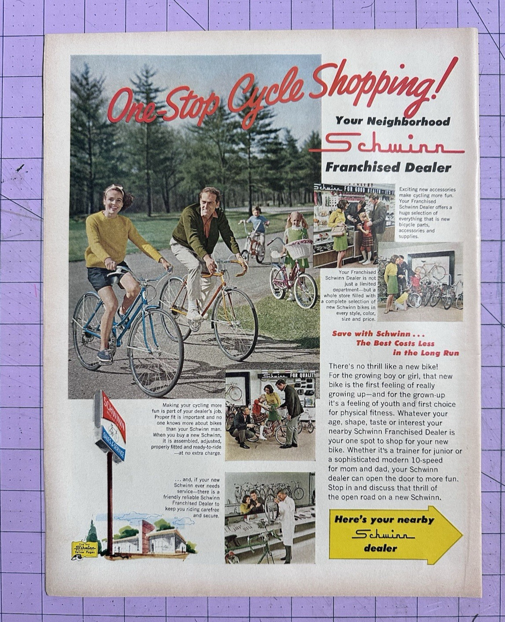 1969 SCHWINN Franchise Dealer 10-Speed Bicycles Bike Sting Rays Vintage Print Ad